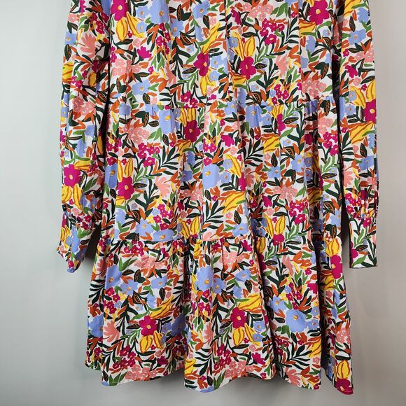 ELOQUII Elements Women's 18/20 Plus Size Tiered Floral Print Easy Dress - Picture 4 of 10